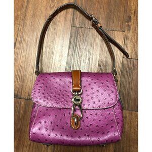 Dooney & Bourke Ostrich Small Ashley Messenger Bag - With Dust Bag